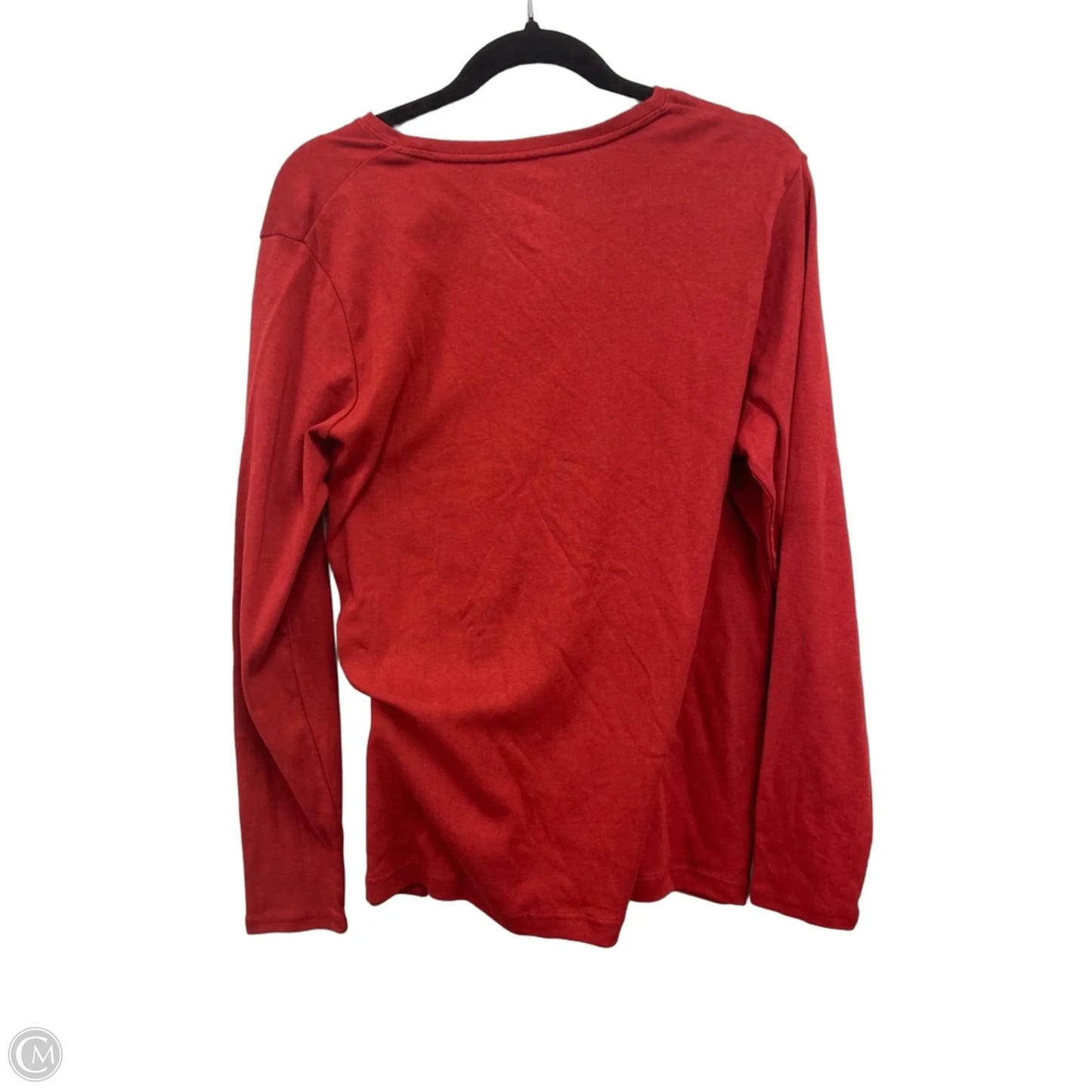 Top Long Sleeve By Croft And Barrow In Red, Size: Xl
