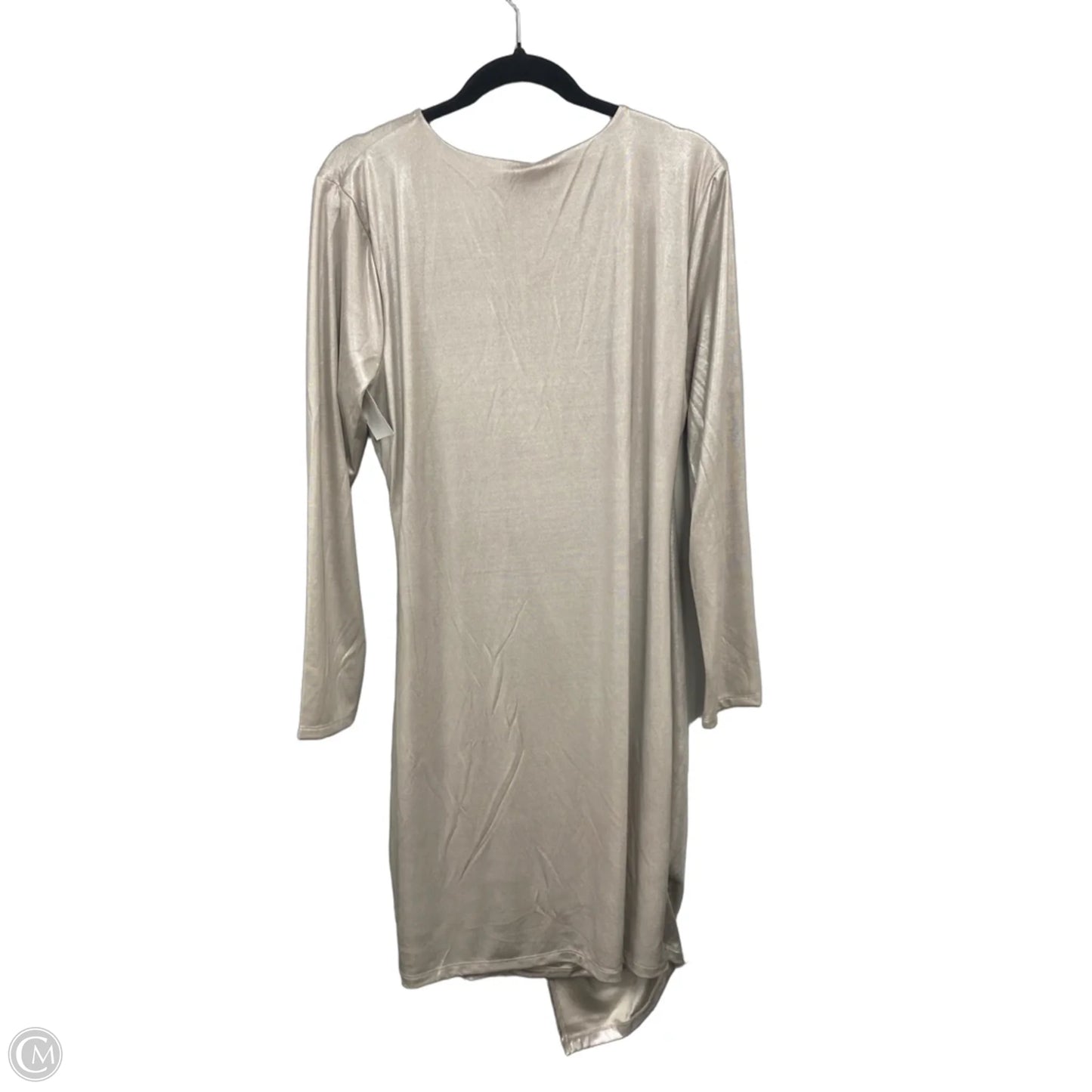 Dress Party Midi By Express In Silver, Size: Xl