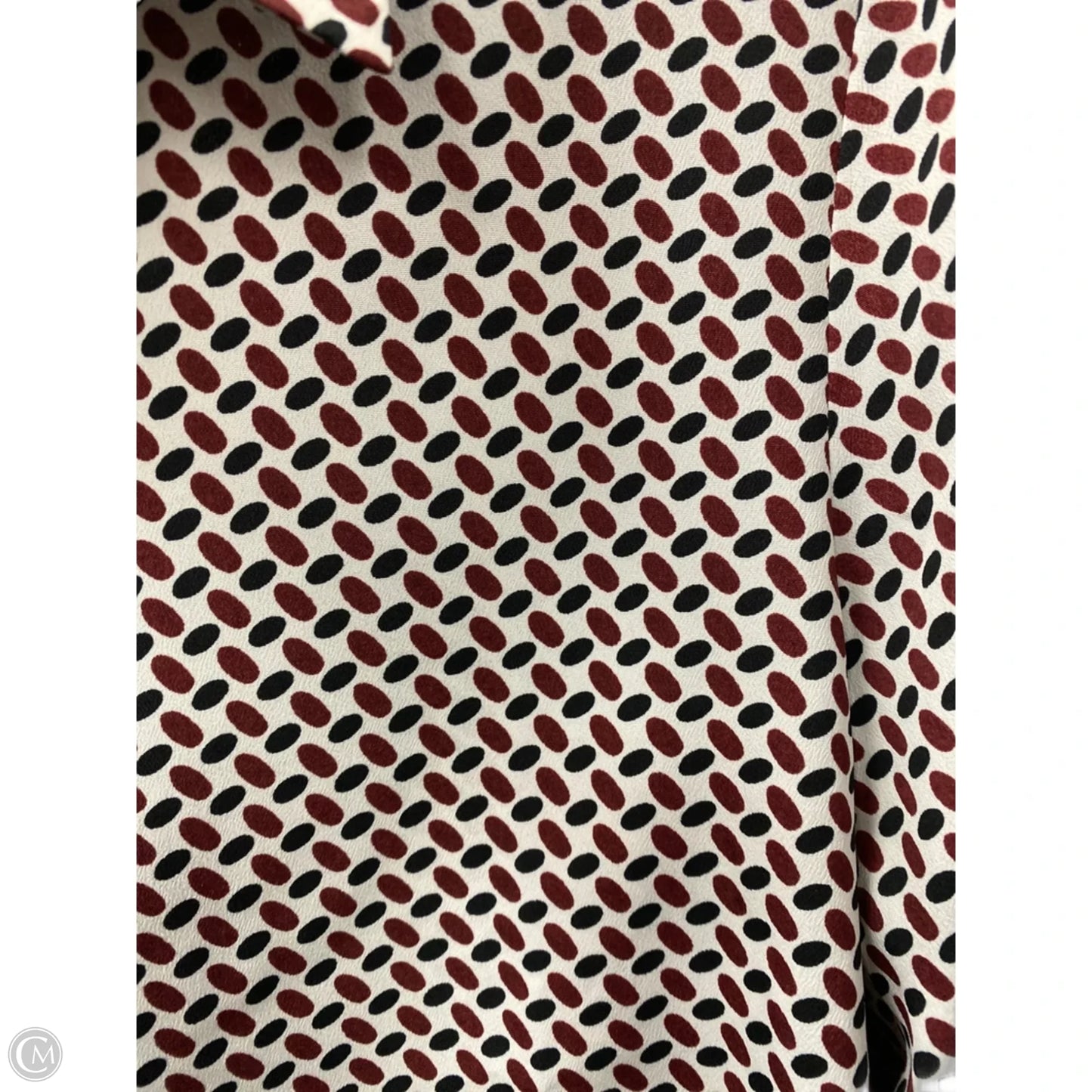 Blouse Long Sleeve By Ann Taylor In Black & Red, Size: M