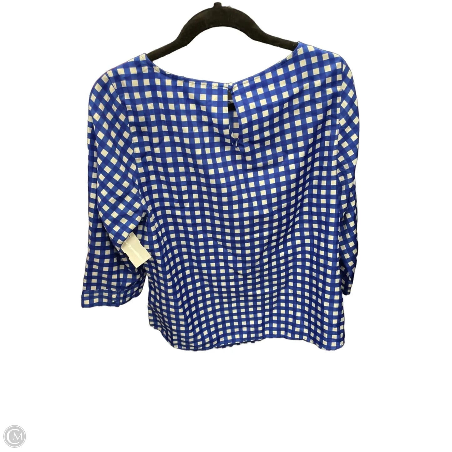 Blouse 3/4 Sleeve By Limited In Blue & White, Size: L