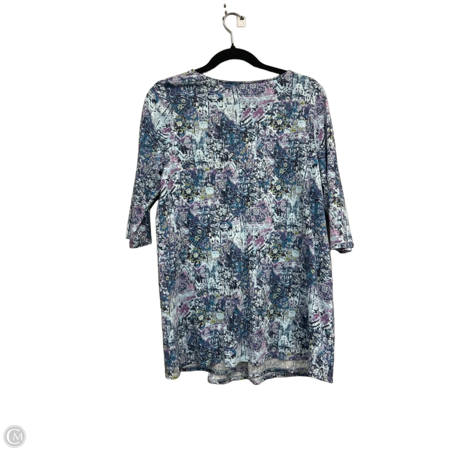 Top 3/4 Sleeve By Pure Jill In Blue & Purple, Size: Mp