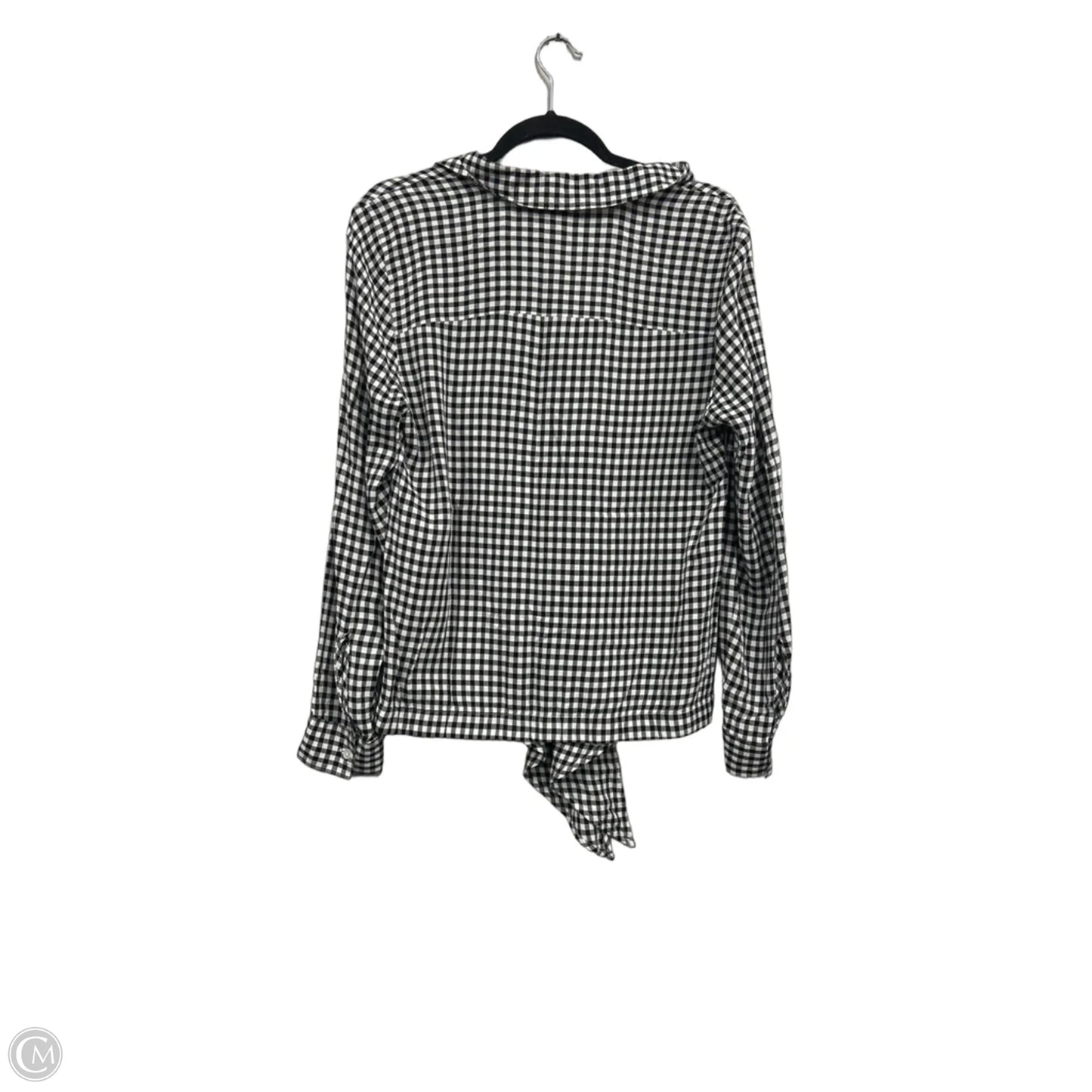 Top Long Sleeve By Jones New York In Black & White, Size: M