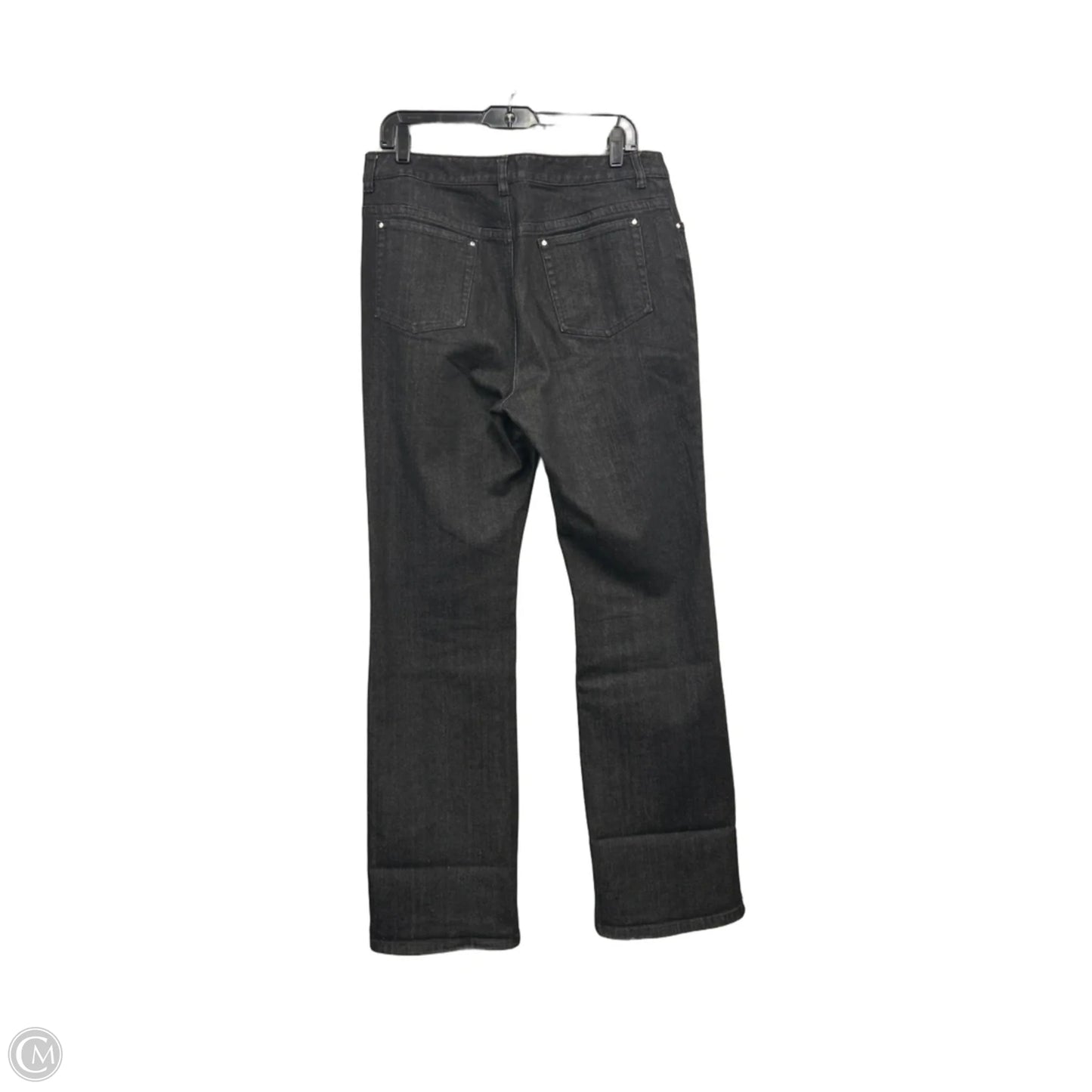 Jeans Wide Leg By Anne Klein In Black Denim, Size: 10