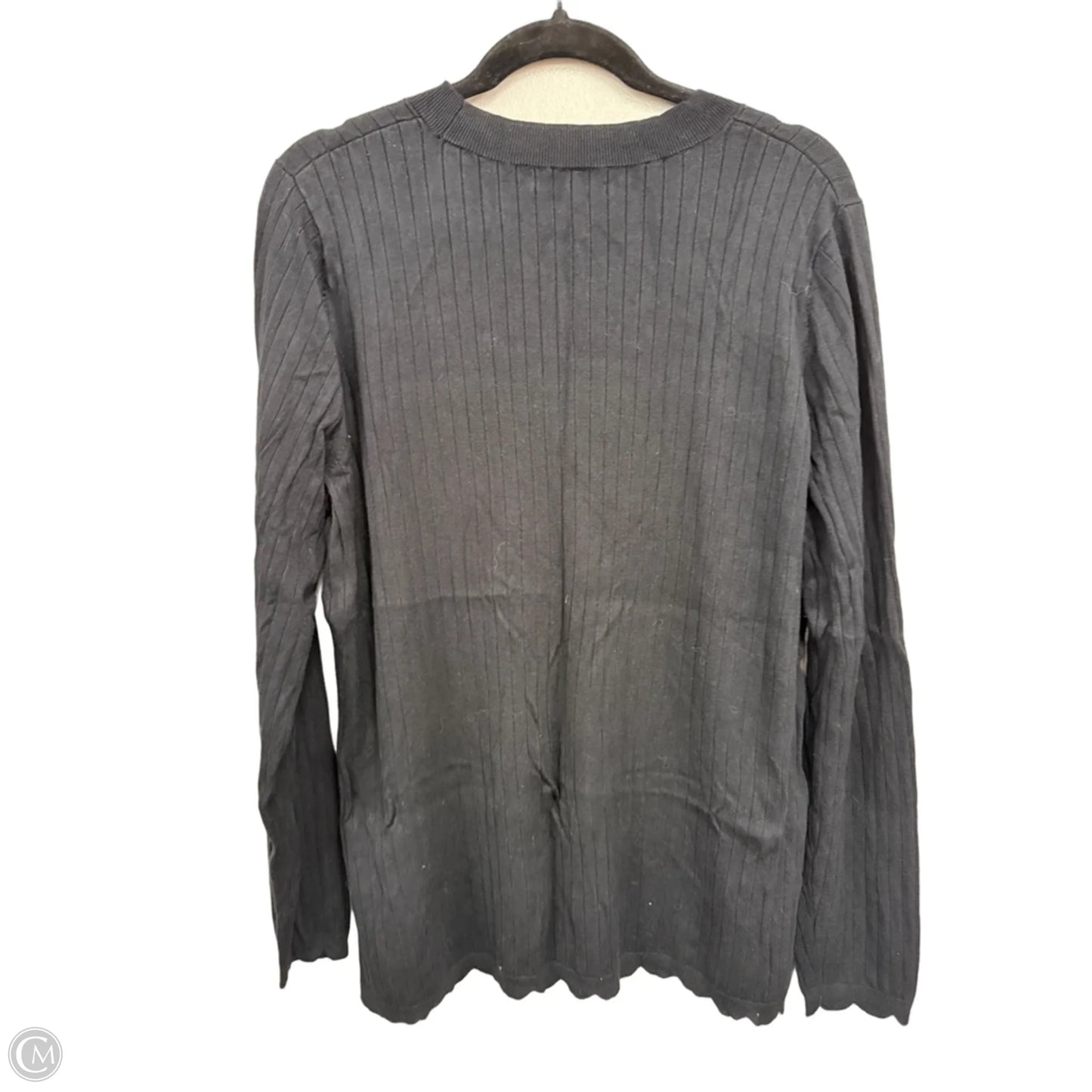 Top Long Sleeve By 41 Hawthorn In Black, Size: 2x