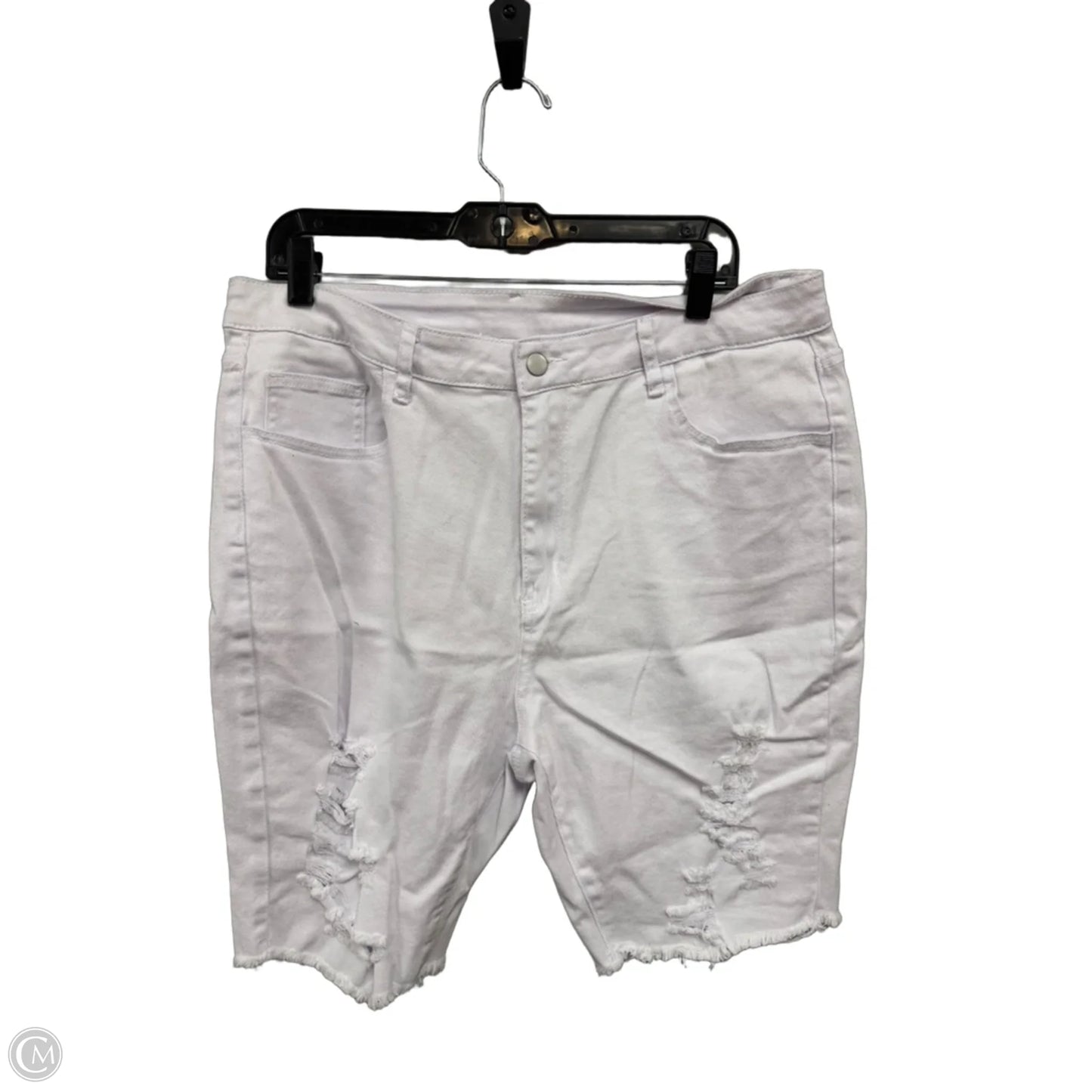 Shorts By Shein In White, Size: 3x