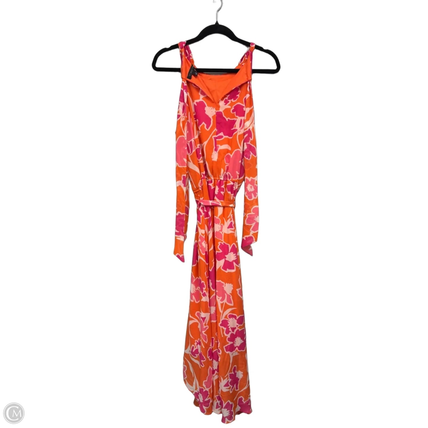 Dress Casual Midi By Inc In Orange & Pink, Size: 12