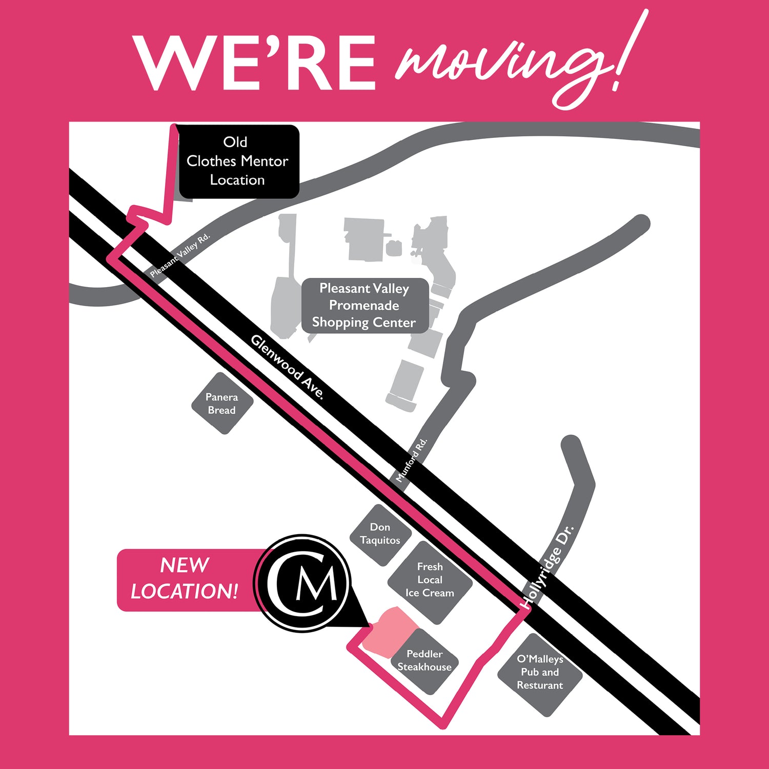 we're moving map
