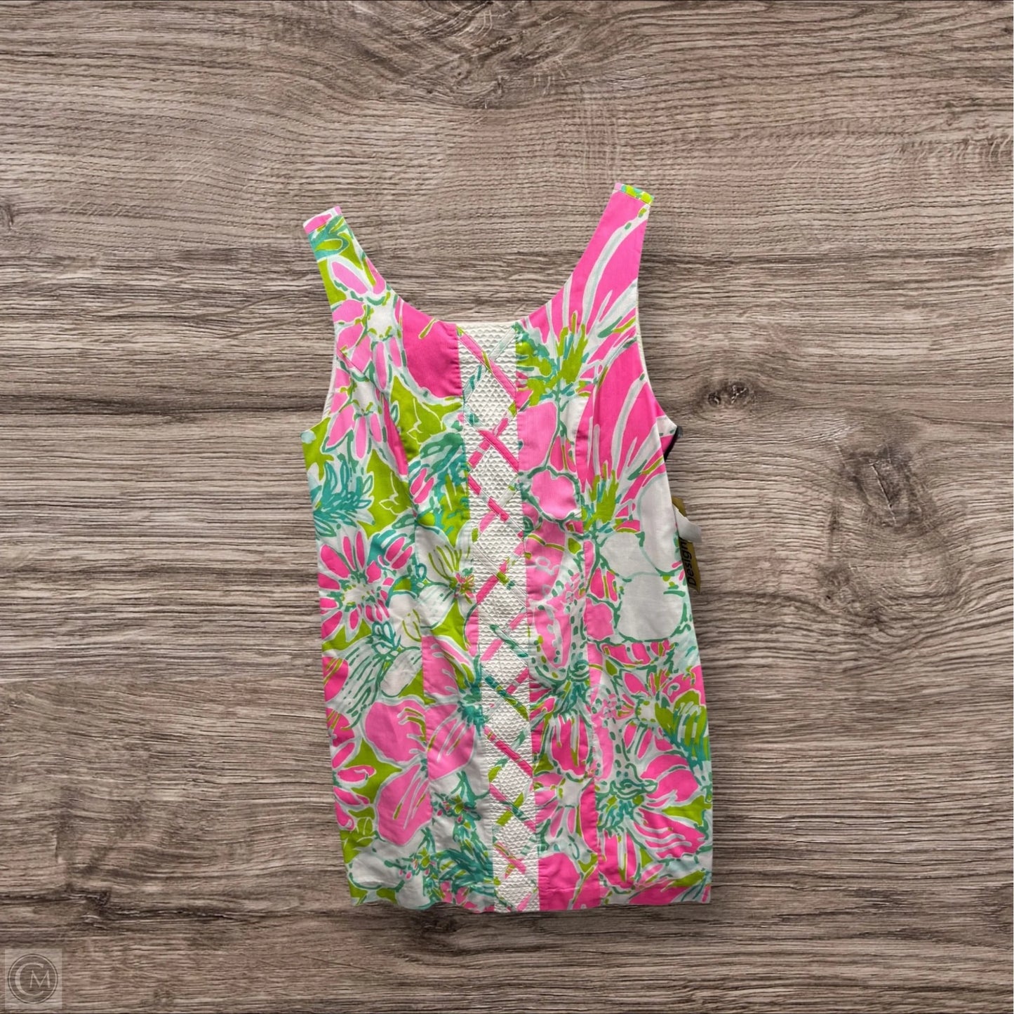 Dress Designer By Lilly Pulitzer In Green & Pink, Size: 8