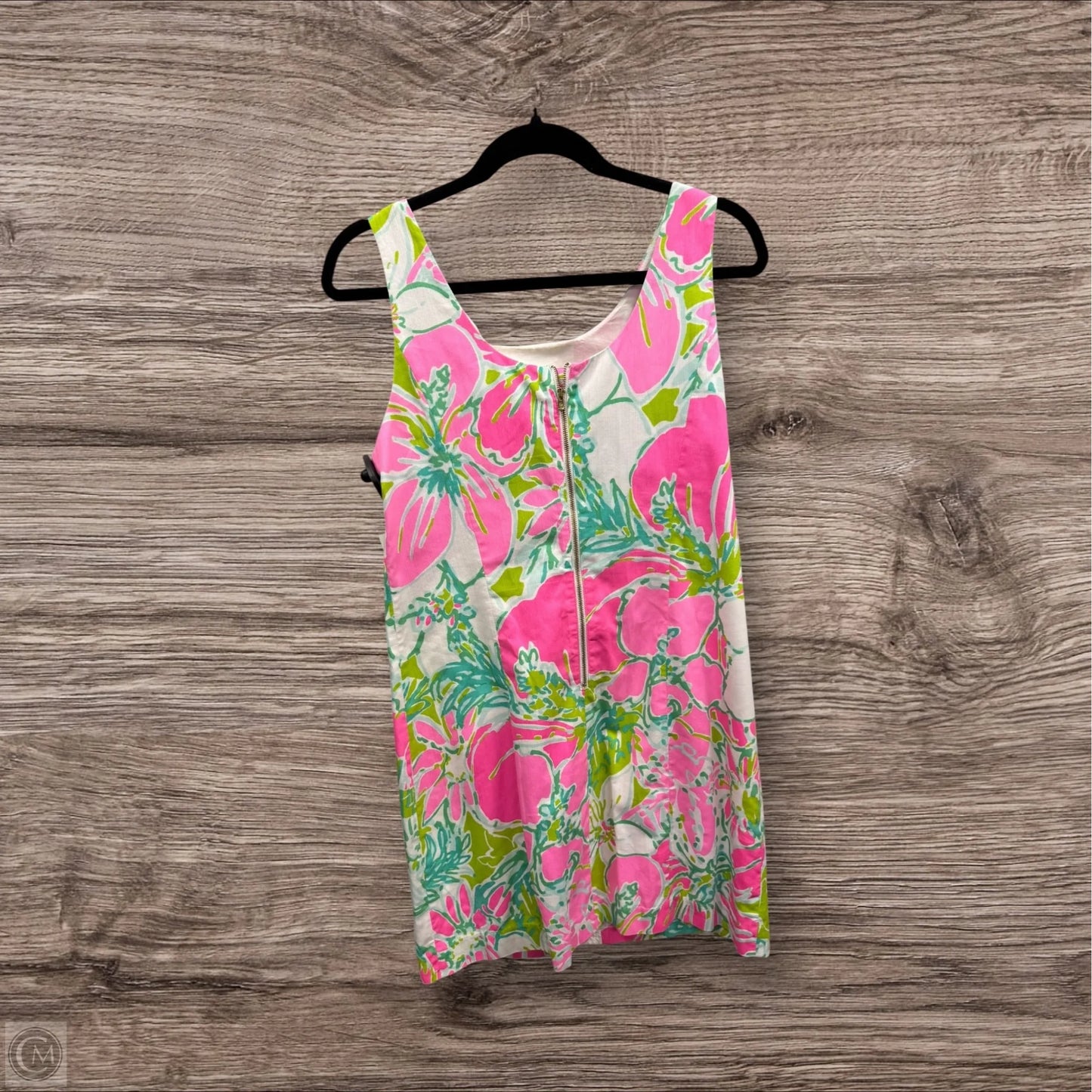 Dress Designer By Lilly Pulitzer In Green & Pink, Size: 8