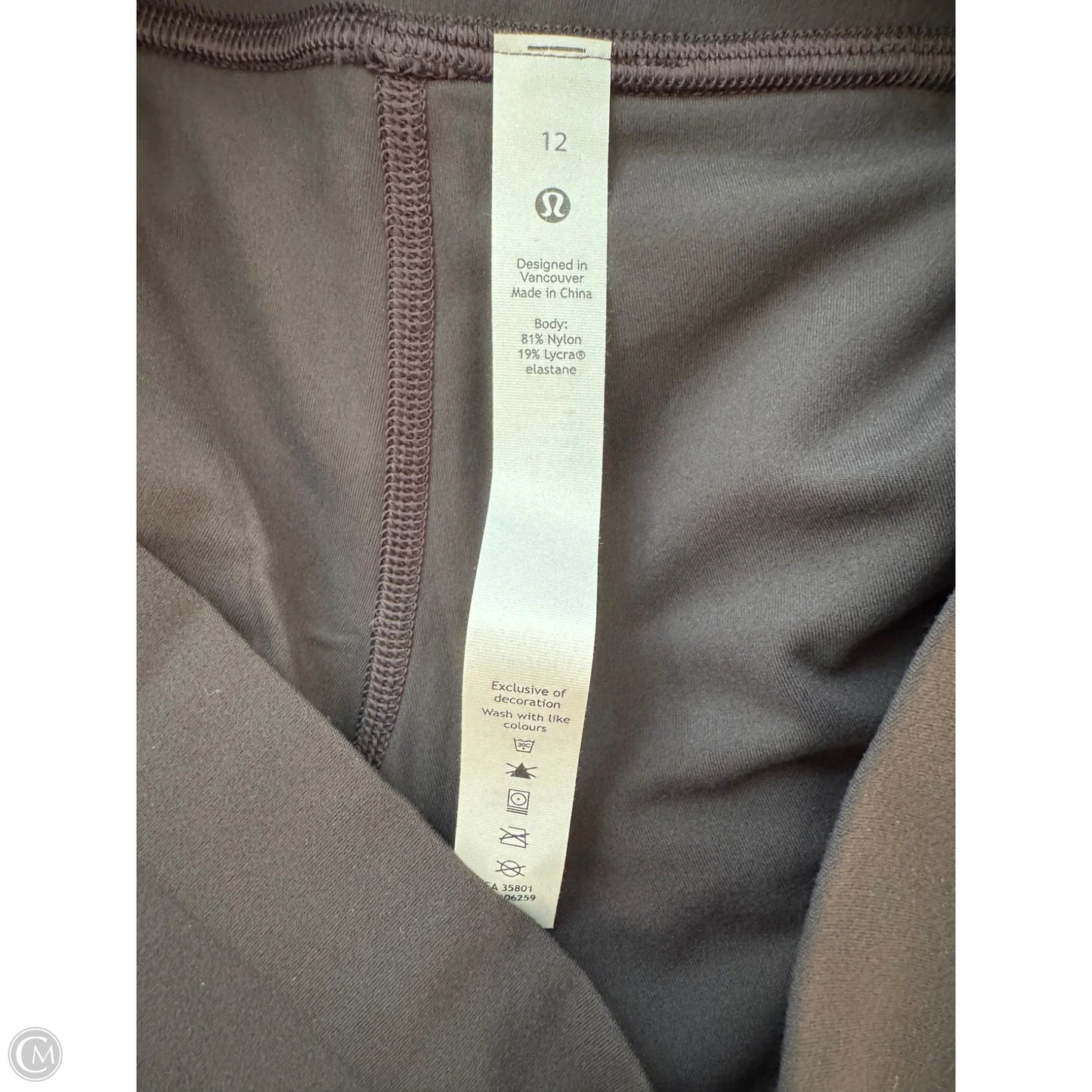 Athletic Leggings By Lululemon In Grey, Size: 12