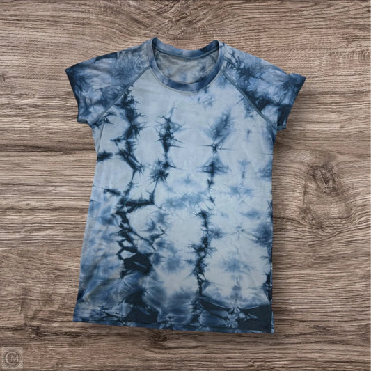 Athletic Top Short Sleeve By Lululemon In Tie Dye Print, Size: 10