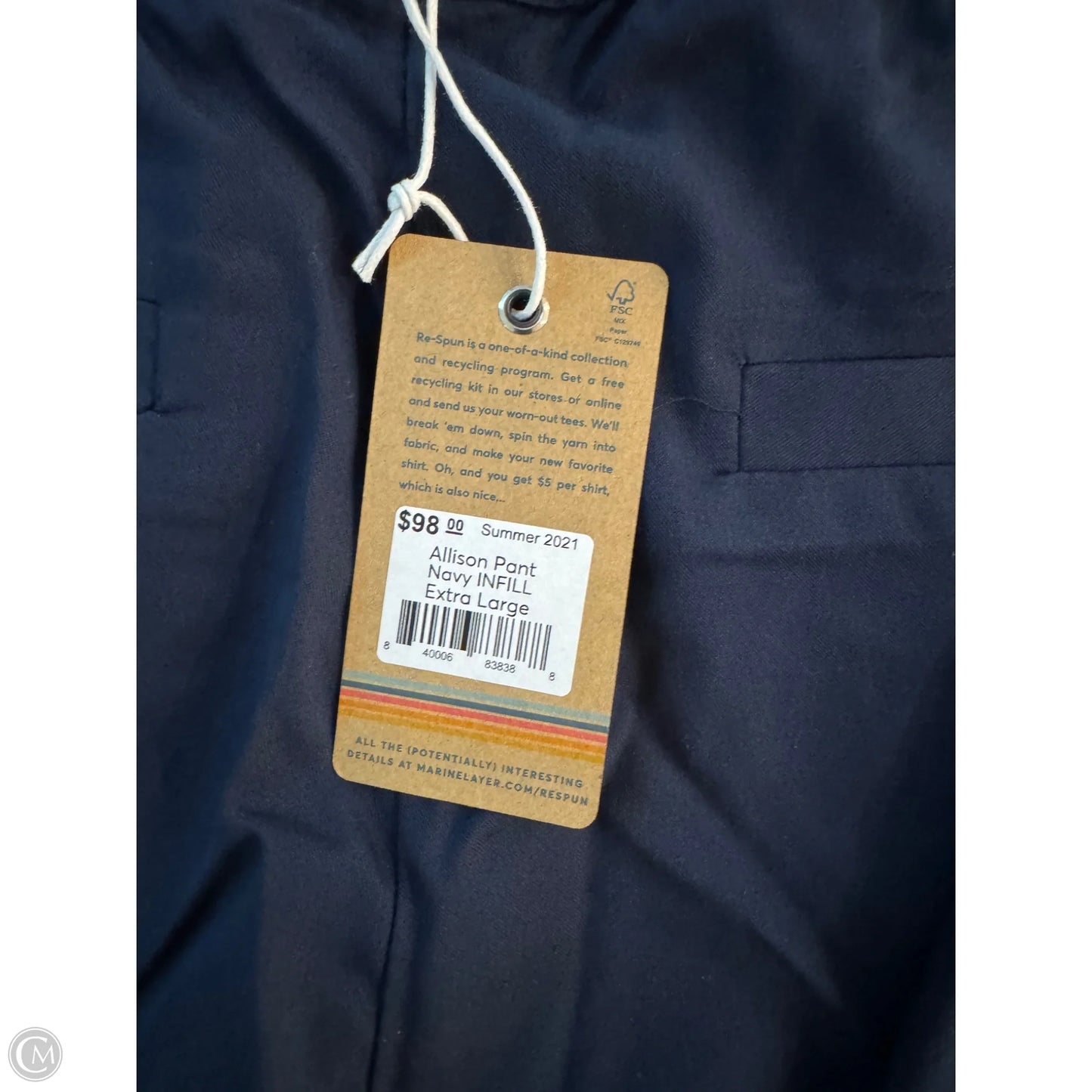 Pants Other By Marine Layer In Navy, Size: Xl