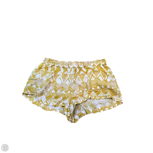 Shorts By Anthropologie In White & Yellow, Size: Xl