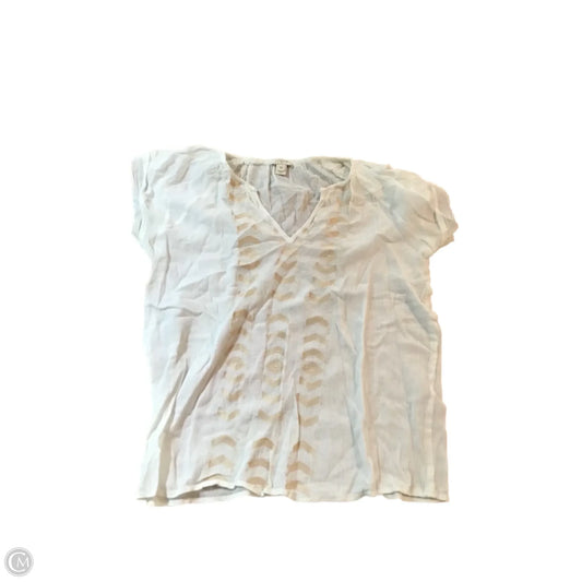 Top Short Sleeve By J. Crew In Tan & White, Size: Xxsp