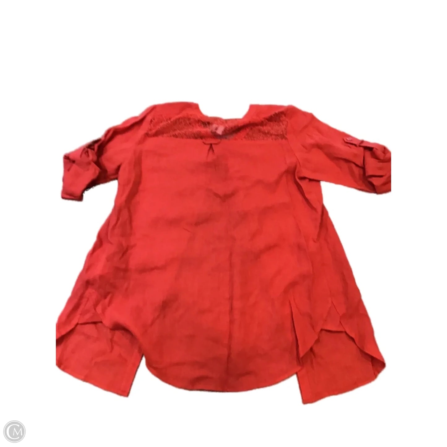 Blouse Short Sleeve By Madison In Orange, Size: M