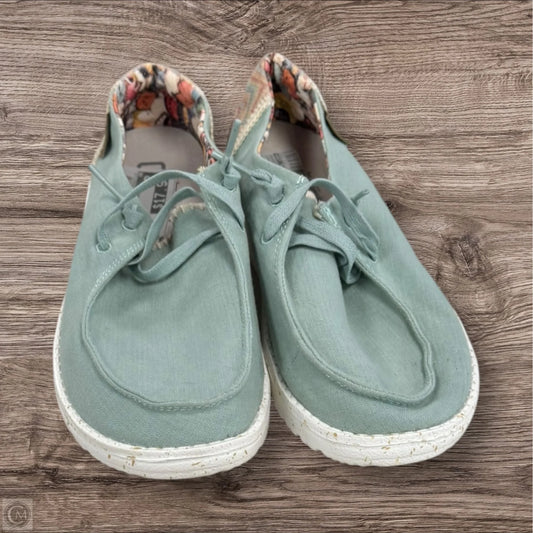 Shoes Flats By Hey Dude In Green, Size: 6