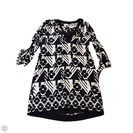 Dress Casual Midi By Crown And Ivy In Blue & White, Size: 10