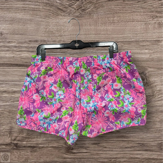 Shorts Designer By Lilly Pulitzer In Pink & Purple, Size: L