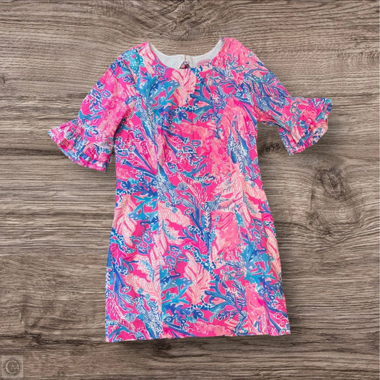 Dress Designer By Lilly Pulitzer In Blue & Pink, Size: 14