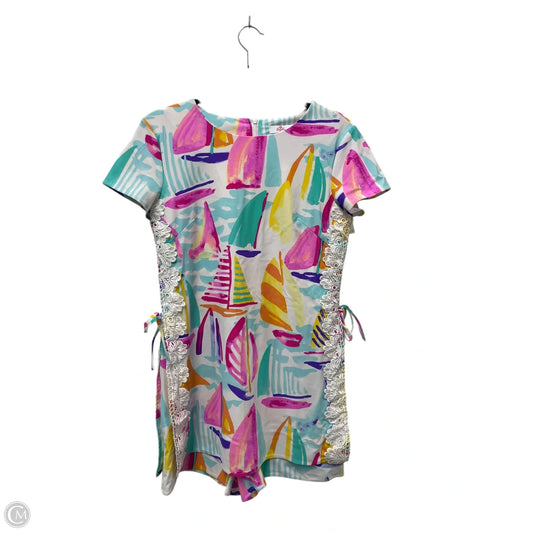 Dress Casual Short By Aryeh In Blue & Pink, Size: Xs