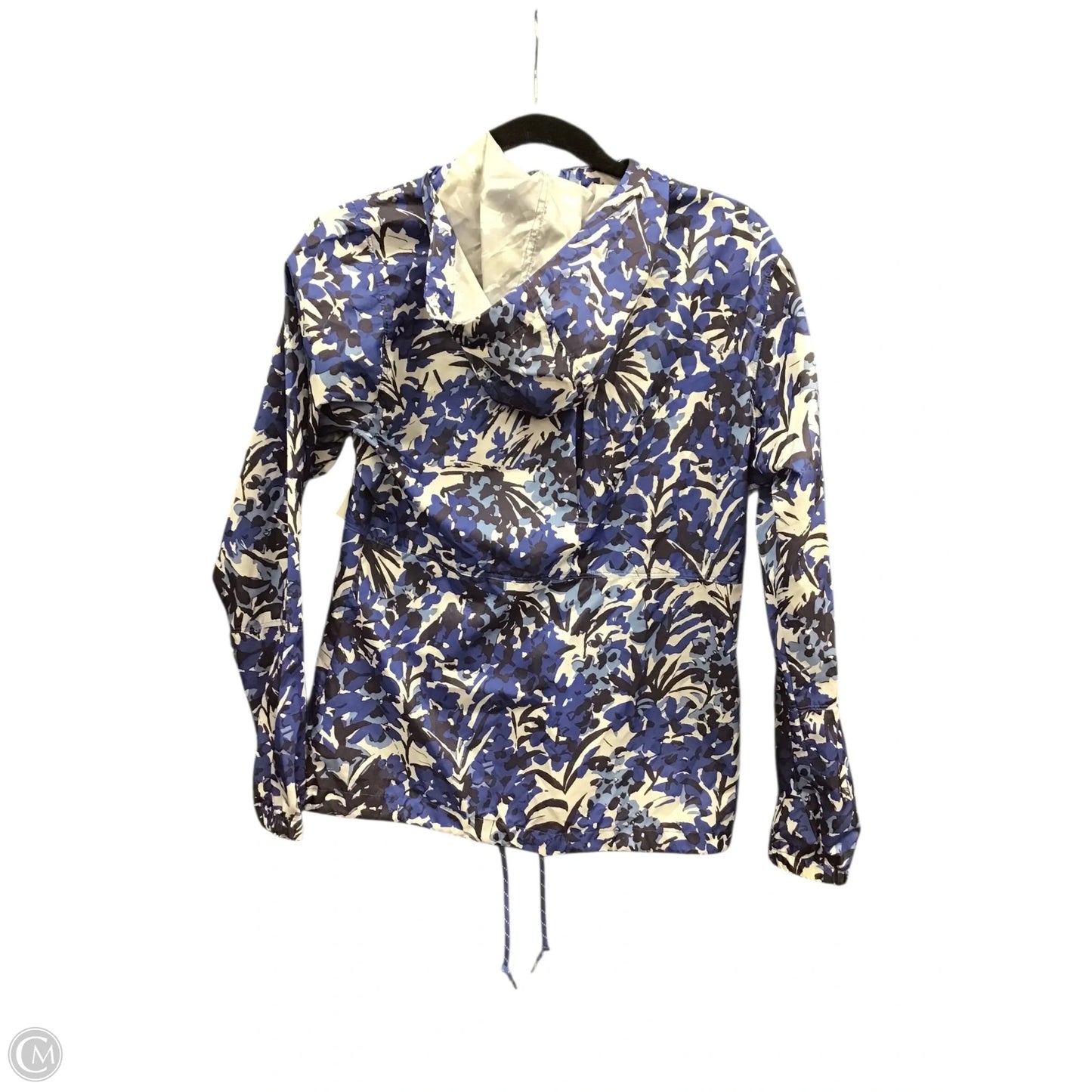 Jacket Windbreaker By Columbia In Blue & White, Size: Xs