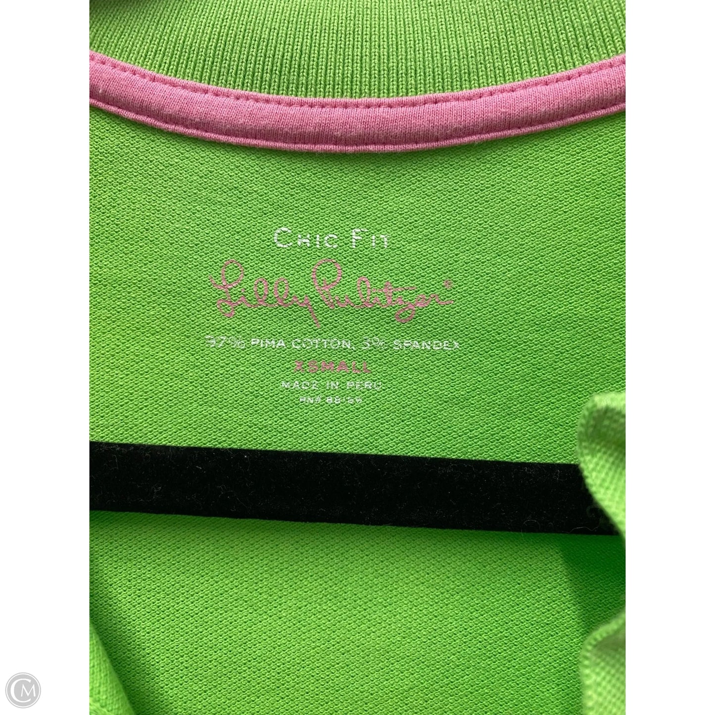 Top Short Sleeve Designer By Lilly Pulitzer In Green, Size: Xs