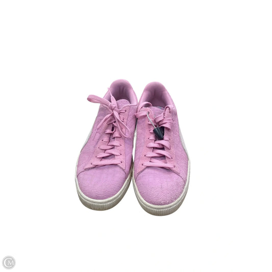 Shoes Sneakers By Puma In Pink & White, Size: 10