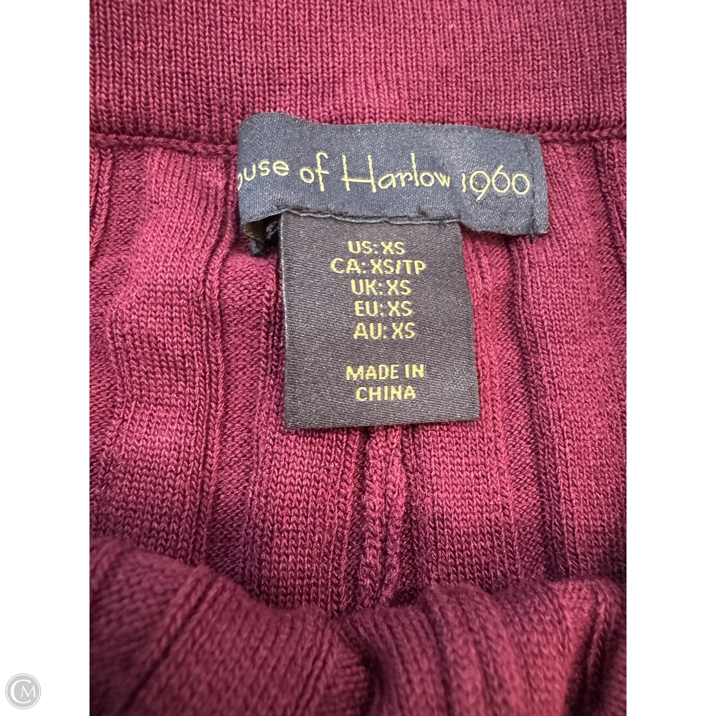 Pants Lounge By House Of Harlow In Maroon, Size: Xs