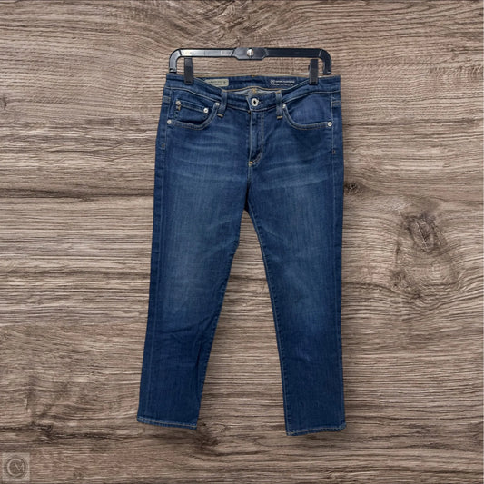 Jeans Cropped By Ag Jeans In Blue Denim, Size: 8
