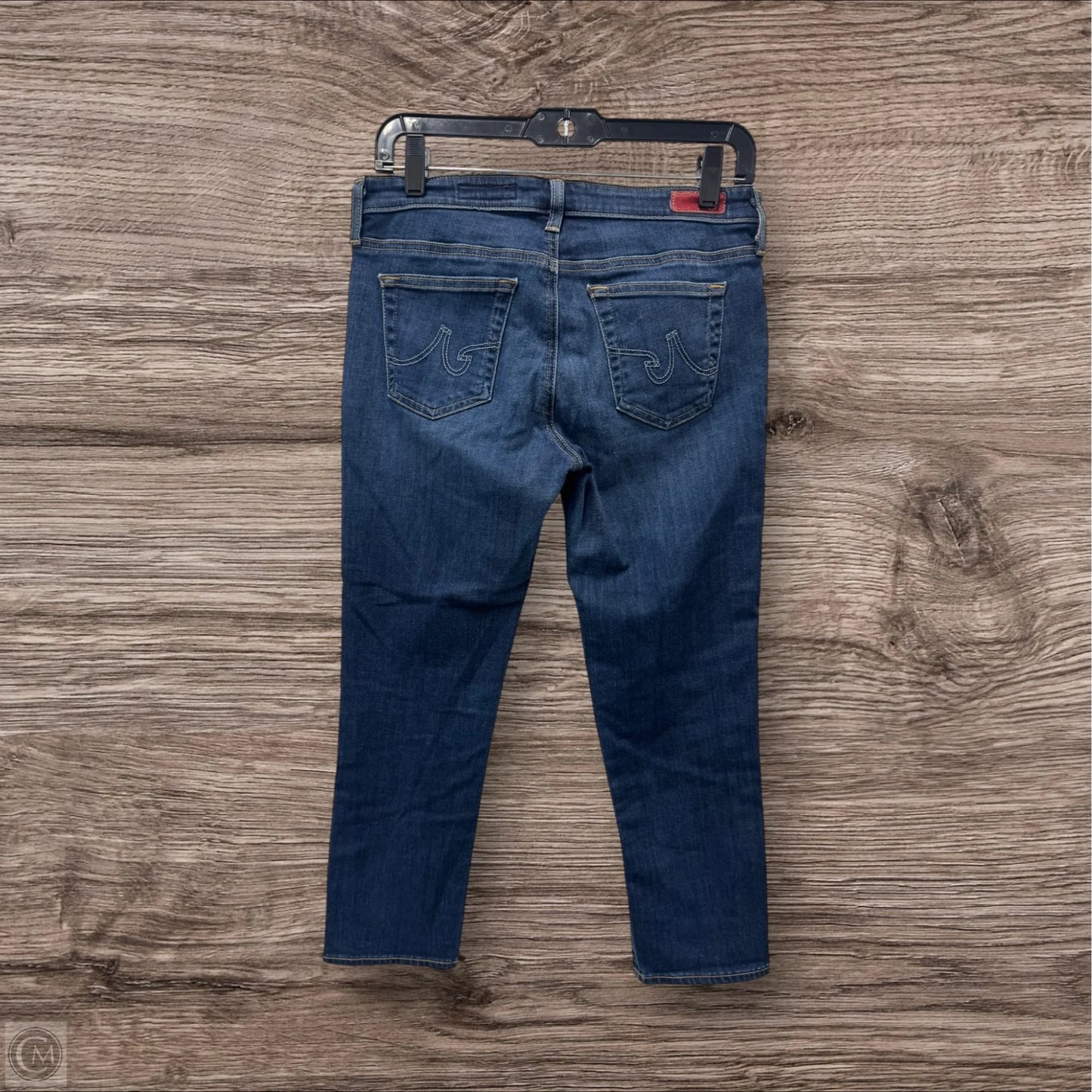 Jeans Cropped By Ag Jeans In Blue Denim, Size: 8