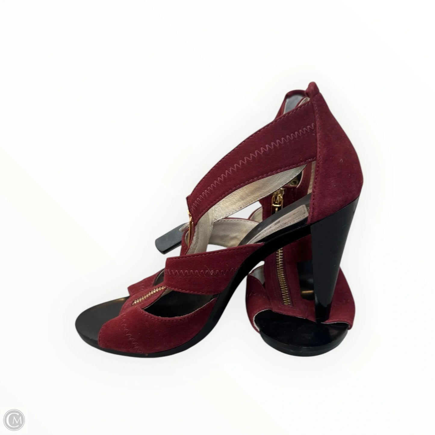 Sandals Heels Stiletto By Michael By Michael Kors In Maroon, Size: 9