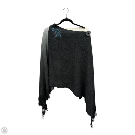 Poncho By Clothes Mentor In Black & Cream, Size: Osfm
