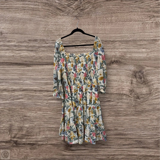 Dress Casual Midi By Clothes Mentor In Green & Yellow, Size: 3x