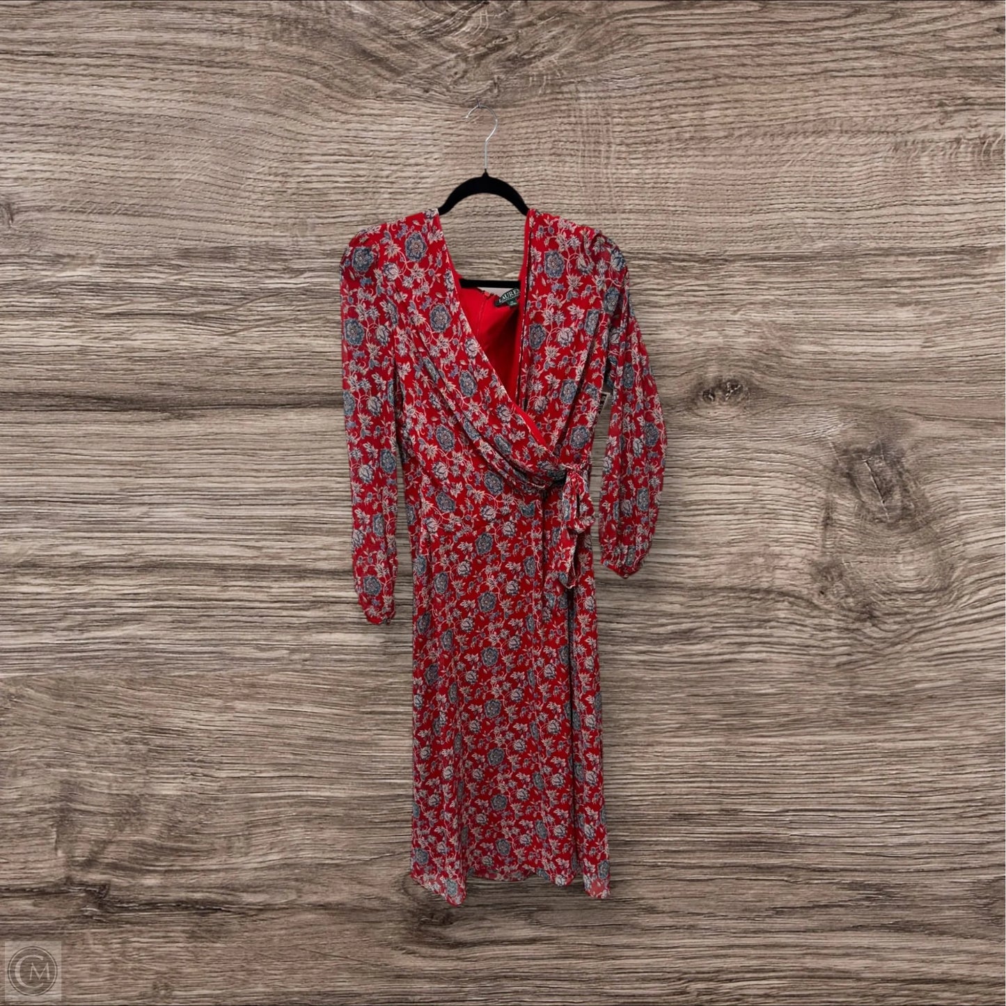 Dress Casual Maxi By Lauren By Ralph Lauren In Red & White, Size: 14