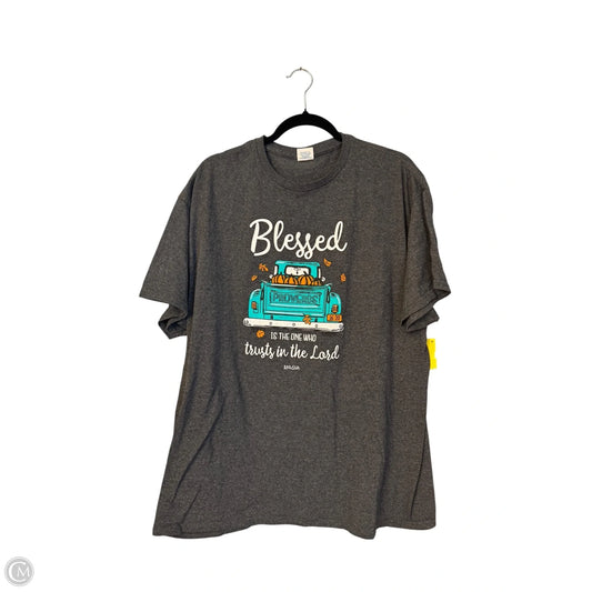 Top Short Sleeve Basic By Clothes Mentor In Gold, Size: Xl