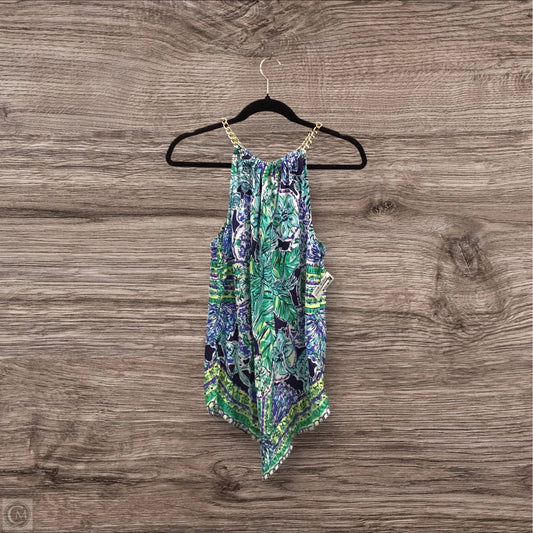 Blouse Designer By Lilly Pulitzer In Blue & Green, Size: S