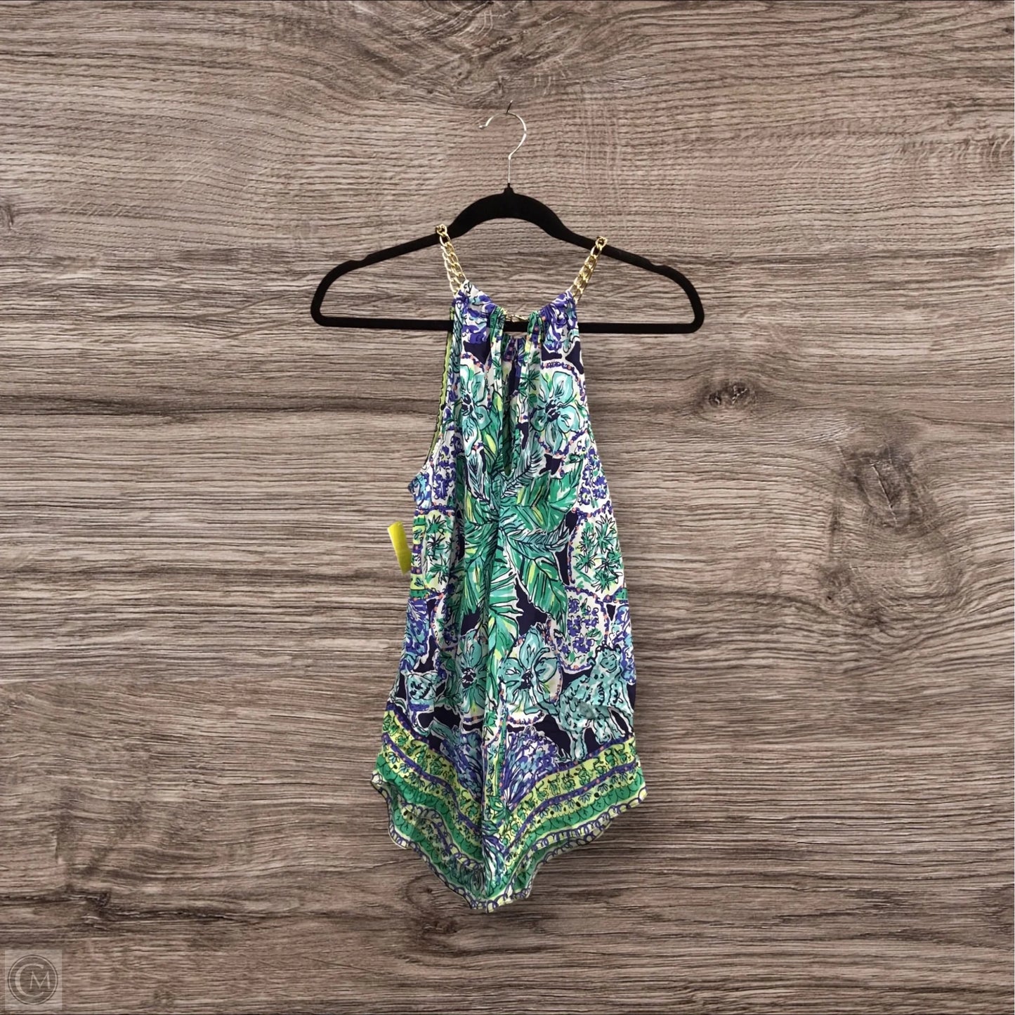 Blouse Designer By Lilly Pulitzer In Blue & Green, Size: S