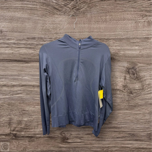 Athletic Top Long Sleeve Collar By Lululemon In Blue, Size: 10