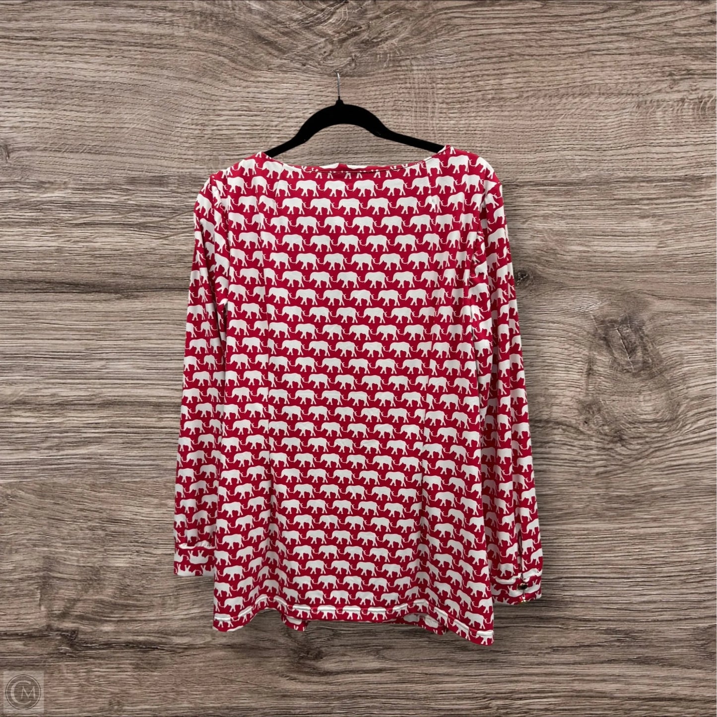 Tunic 3/4 Sleeve By Elizabeth Mckay In Red & White, Size: Xl