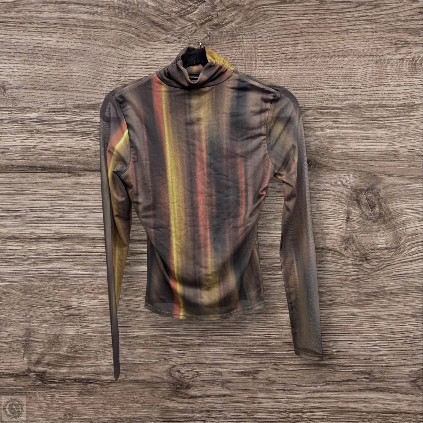 Blouse Long Sleeve By Bailey 44 In Brown & Orange, Size: Xs