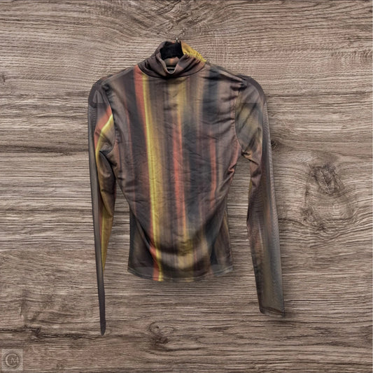 Blouse Long Sleeve By Bailey 44 In Brown & Orange, Size: Xs