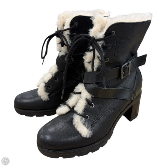 Boots Designer By Ugg In Black & Cream, Size: 7.5