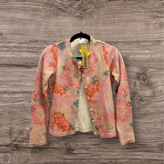Sweater Cardigan By Postmark In Floral Print, Size: S