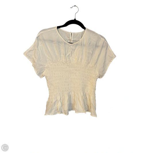 Top Short Sleeve By Wayf In Cream, Size: M