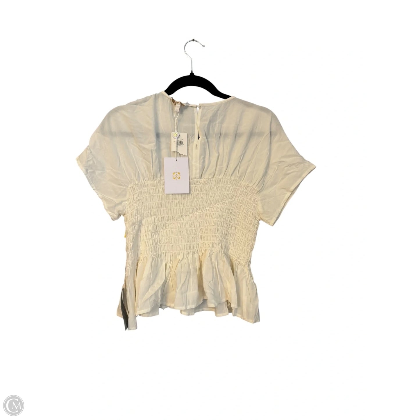 Top Short Sleeve By Wayf In Cream, Size: M
