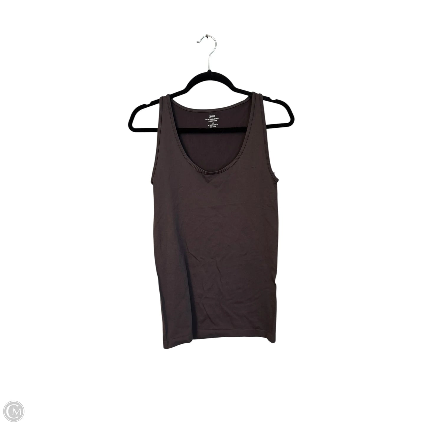Top Sleeveless By Zenana Outfitters In Grey, Size: L
