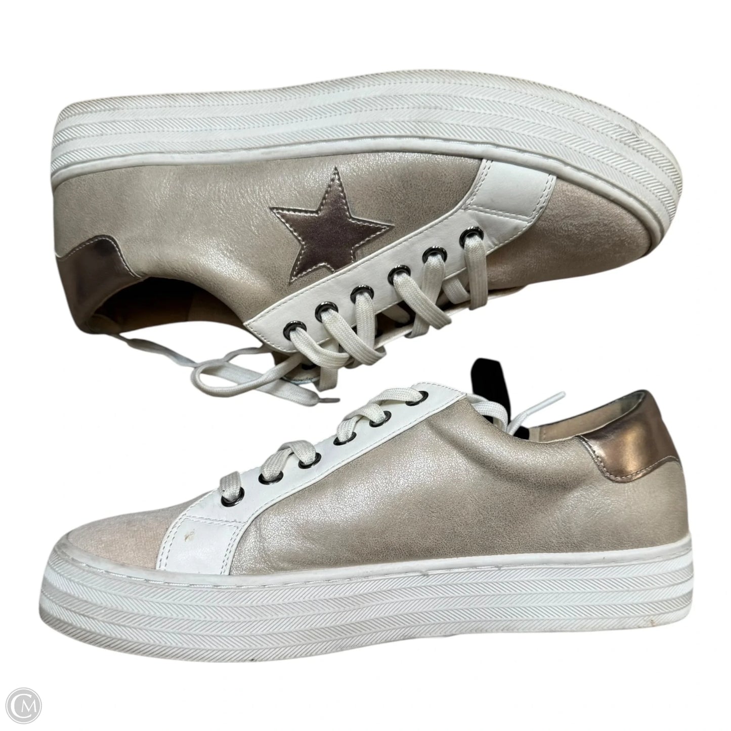 Shoes Sneakers By Boutique + In Gold, Size: 8