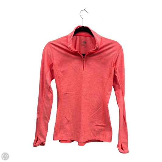 Athletic Top Long Sleeve Collar By The North Face In Orange, Size: S