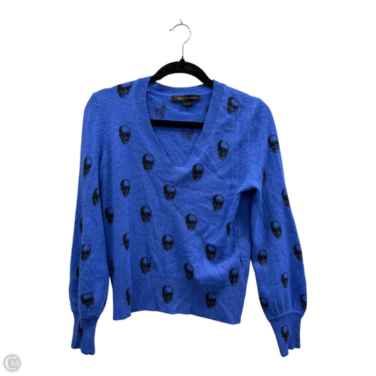 Sweater Cashmere By Clothes Mentor In Black & Blue, Size: S