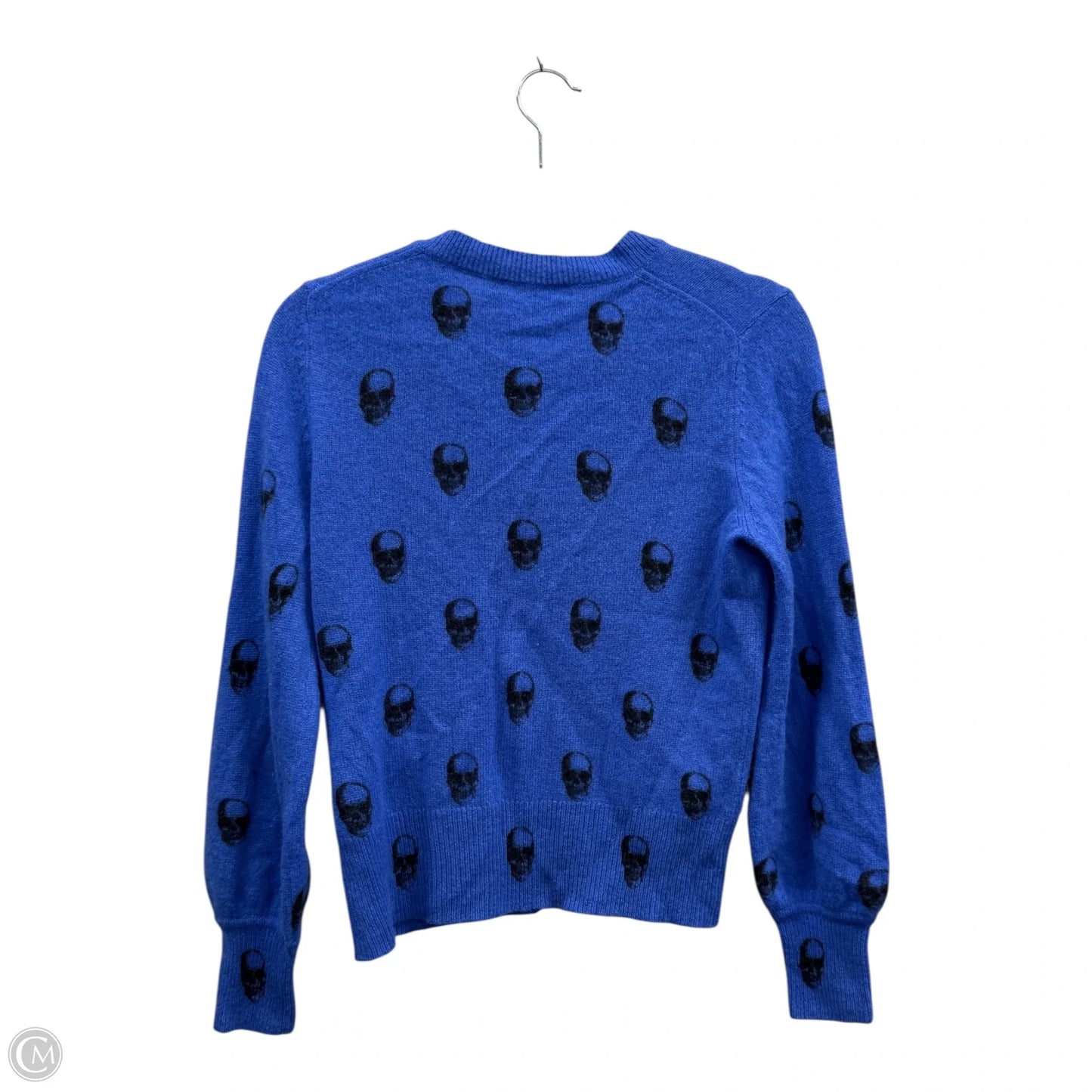 Sweater Cashmere By Clothes Mentor In Black & Blue, Size: S
